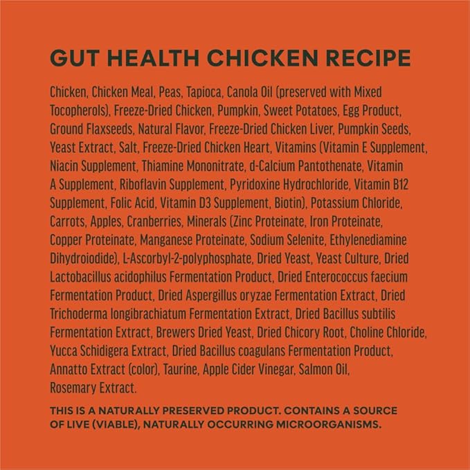 Instinct RawBoost Gut Health, Natural Dry Dog Food with Freeze-Dried Pieces, High Protein, Grain-Free Recipe - Real Chicken, 3.5 lb. Bag