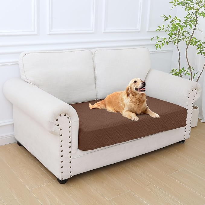 hyha Waterproof Dog Blanket, Soft Dog Bed Cover Pet Blankets, Waterproof Sofa Couch Cover for Dogs Washable, Reversible Pet Couch Covers for Sofa Furniture (30x53 Inch, Brown/Brown)