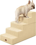 EHEYCIGA Dog Stairs for High Bed 22.5" H, 5-Step Dog Steps for Bed, Pet Steps for Small Dogs and Cats, Non-Slip Balanced Pet Ramp Indoor, Graige