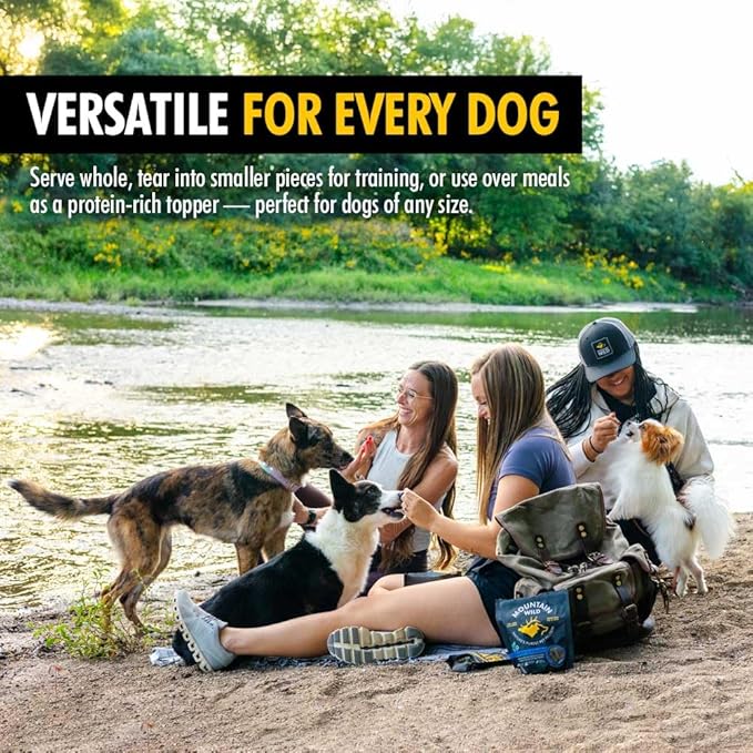 High Country Wild Blueberry Elk & Venison Multipurpose Dog Treats - Natural Grain-Free Puppy & Dog Snacks - Protein for Training & Reward - No Fillers, No Artificial Preservatives, 8oz 3 Packs