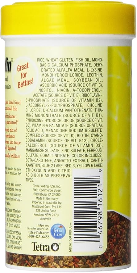 Tetra TetraMin Tropical Granules 3.52 Ounces, Nutritionally Balanced Fish Food