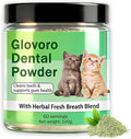 Glovoro Cat Dental Powder, Dental Powder for Cats, Relieve Gum Redness Tartar, Breath Freshener,Daily Dental Care Powder, 100g