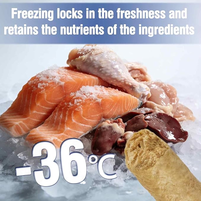 Freezed Dried Cat Teething Sticks, Cat Chew Stick for Dental Care, 1.74 oz Salmon and Chicken Flavour Cats Treats, Feline Freshens Breath Snacks