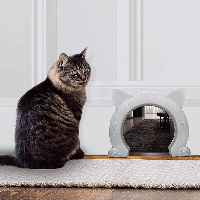 Indoor Cat Door, Cat Door for Interior Door, Pet Doors for Cat, Kitties and Kittens