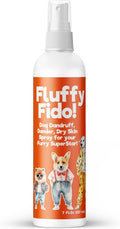 Dog Dandruff Treatment & Dry Skin Relief Dog Spray - Fluffy Fido Unscented No Rinse Pet Dander Spray with Vitamin B, Omega 3 & 6 & Honey Extract - 7 fl. oz.