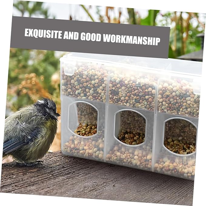 Mipcase 2pcs Bird Feeding Watering Supplies Pigeon Feeder Hanging Bird Feeder Sift Bowl Easy to Use and Install for Backyard Birding