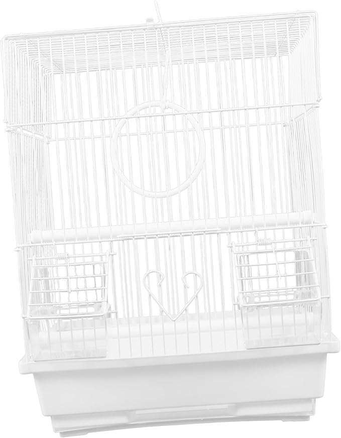 VILLCASE Portable Lightweight Parrot Travel Cage for Pearl Jade Finches and Painted Eyebrow Birds Iron Pet Carrier with Enhanced Air Circulation Convenient Outdoor Bird Carrier for Walking