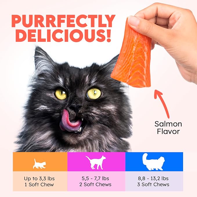 Cat Vitamins for Indoor & Outdoor Pets - 200 Chews - Healthy Cat Treats - Immune, Joint Support, Skin & Digestion - Multivitamin with Omega 3s, Glucosamine & Probiotics
