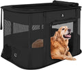 X-ZONE PET Dog Playpen, Puppy Cat Play Pen Portable Foldable Indoor/Outdoor Tent Crate Cage, Portable Pet Crate Medium Size Black 33"