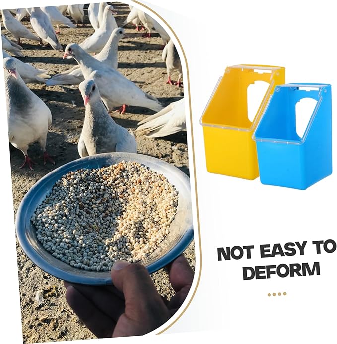 Thick Pigeon Hanging Feeder with Lid 5.5 Inch Multifunctional Bird Feeding Basin for Cage Easy to Clean and Hang Suitable for Pigeons Parrots and Small Pet Birds