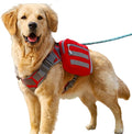 x Jumahe Dog Hiking Backpack for Large/Giant Dogs – 2 Spacious Side Bags, Breathable Waterproof Fabric, Fits Chest 30"-40" (85-120 lbs), 5 Adjustable Buckles, Outdoor Travel Vest, Red