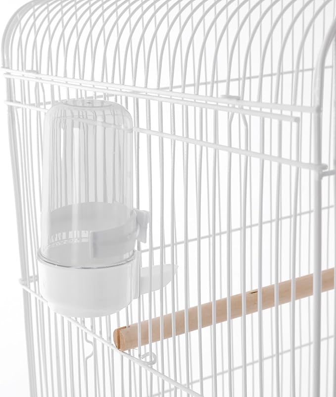 Large Bird Cage with Stand & Wheels, Freestanding Parakeet Birdcage with Feeding Bowls & Waterer, 54 Inch Bird Flight Cages for Parrot Canaries Cockatiels Budgie Parrotlet (White)