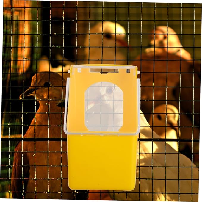 Thick Pigeon Hanging Feeder with Lid 5.5 Inch Multifunctional Bird Feeding Basin for Cage Easy to Clean and Hang Suitable for Pigeons Parrots and Small Pet Birds
