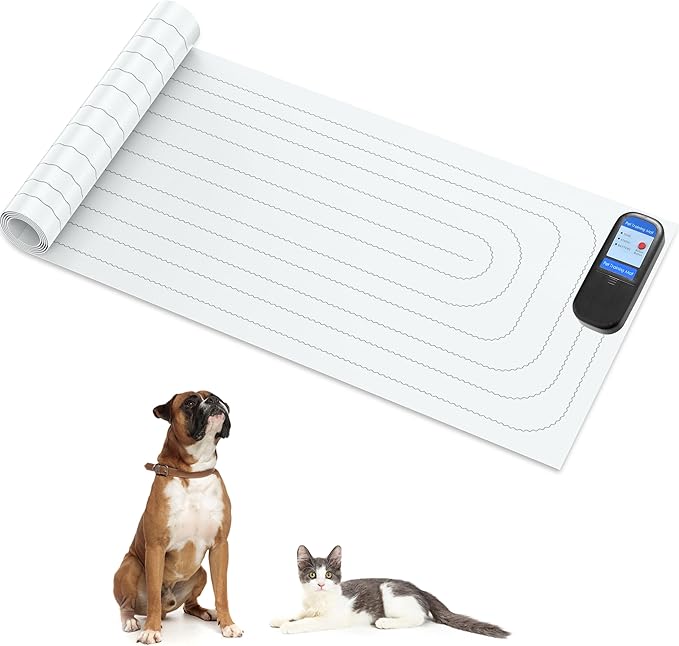 scat Mat for Cats & Dogs - Electric Pet Training Mat with 3 Modes, Shock Pad to Keep Pets Off Furniture, Countertops & Couches - Indoor Animal Deterrent Mat (12X60)