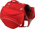 Ruffwear, Palisades Dog Backpack, Multi-Day Pack with Removable Saddlebags & 2x1L Hydration Bladders, Cross-Load Compression, Breathable Adjustable Harness, Reflective Trim, Red Sumac, Small