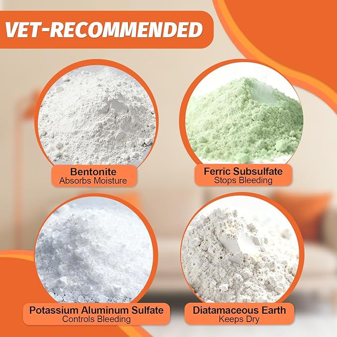 PAW PLANET Styptic Powder for Dogs & Cats -1.76oz Fast Acting Blood Stop Powder for Nail Clipping, Minor Cuts & Wing Clipping,Essential First Aid for Dark Nails