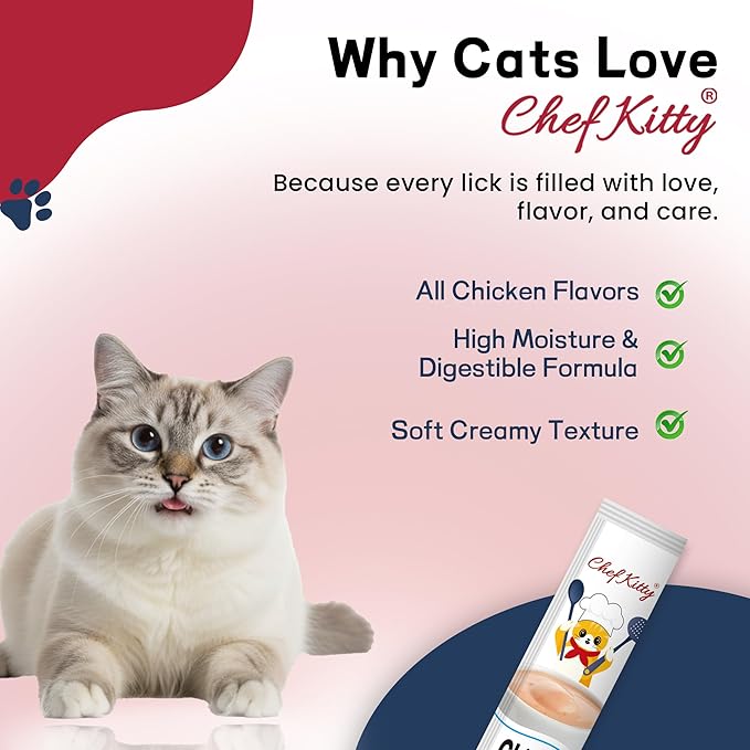 Cat Treats Lickable | Grain-Free Cat Food Toppers, High Protein | Creamy Puree Squeeze Ups with Vitamin E & Taurine, Digestible Formula | 0.5 oz. Each Tube, Chicken Mix Variety | 20 Tubes
