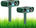 2 Pack Solar Ultrasonic Animal Repeller 2026 Waterproof Deer Repellent Devices Flashing Light Deterrent for Rabbits,Dogs, Raccoons, Cats,Rodents, Skunks, Squirrels,Yard Garden Outdoor