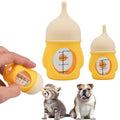 2 Pieces,Pet Feeding Bottle for Puppies and Kittens,Yellow,20 ml and 80 ml