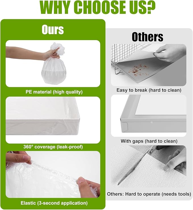 50 Pcs Disposable Bird Cage Liners, 26x18 Inch - Transparent PE Liners for Small & Medium Parakeet Cages, Fit Budgies, Cockatiels, Cockatoos, Easy-to-Clean Tray Accessories