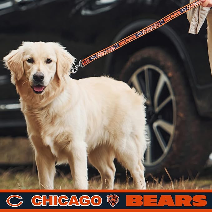 NFL PET Leash Chicago Bears Dog Leash, Medium Football Team Leash for Dogs & Cats. A Shiny & Colorful Cat Leash & Dog Leash Licensed by The NFL