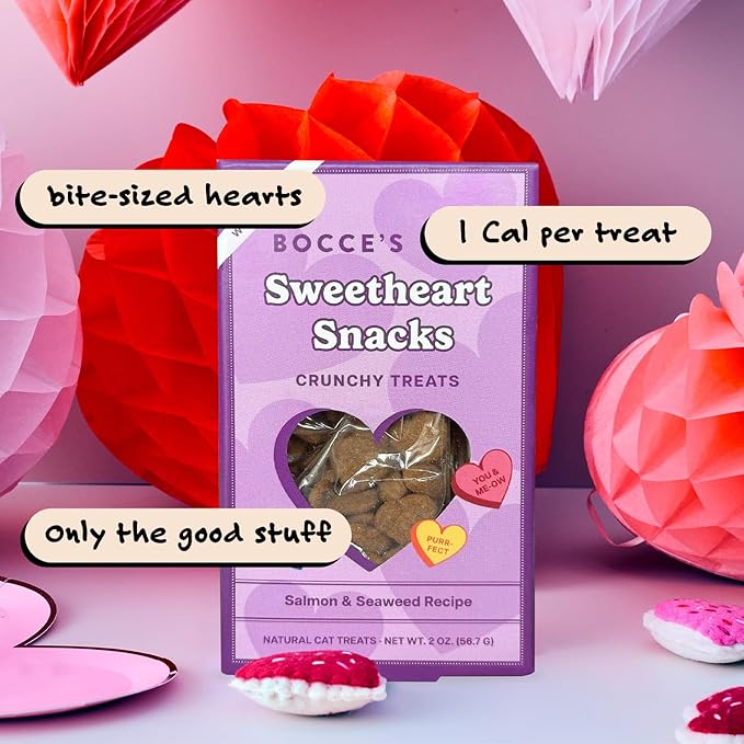 Bocce's Bakery Sweetheart Snacks Crunchy Cat Treats, 2 oz