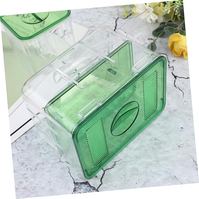 POPETPOP Isolated Breeding Tank for Fish Eggs Self-Guided Incubator Box Transparent Hatching Case Safe Environment for Newborns Protects Young Fish from Adults
