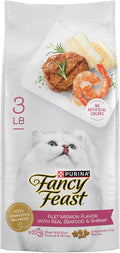 Purina Fancy Feast Dry Cat Food Filet Mignon Flavor with Seafood and Shrimp - 3 lb. Bag