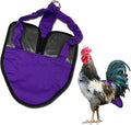 Hen Holster Bird Diaper, Wrap Around - for Hens, Roosters, Ducks, Leak-Proof Design, Comfortable Fleece Strap Bird Harness with Sewn-in Liner, Secure Hook and Loop Closure - Large, Purple
