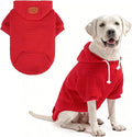 BEAUTYZOO Dog Hoodie with Leash Hole and Pocket,Dog Sweaters for Small Medium Large Dogs Boys Girls,Waffle-Like Laminated Cotton Warm Outfits for French Bulldogs, Pitbull, Winter Puppy Clothes Jacket