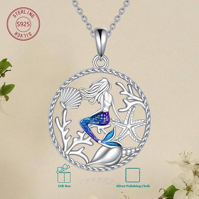 KZX Cat/Dog/Phoenix/Eagle/Whale/Shark/Puffin/Starfish/Chicken/Butterfly/Owl/Bee/Frog/Seahorse Necklace Sterling Silver Animal Pendant Jewelry Gift for Women