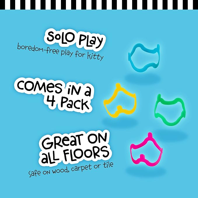 Petmate Interactive Cat Toys - Cat Crazies Multi Pack, 4 Count (Pack of 2)