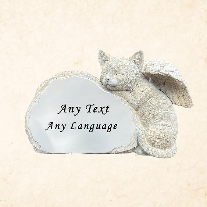 Personalized Cat Memorial Stone: A Timeless Tribute to a Beloved Feline Friend, Cat Commemorative Gifts Can be Engraved with Any Text.