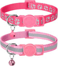 Taglory Kitten Collar Breakaway with Bell, 2 Pack Girl Boy Pet Kitten Collar Adjustable 6-8 Inch for 2-6 Months Cat, Pink