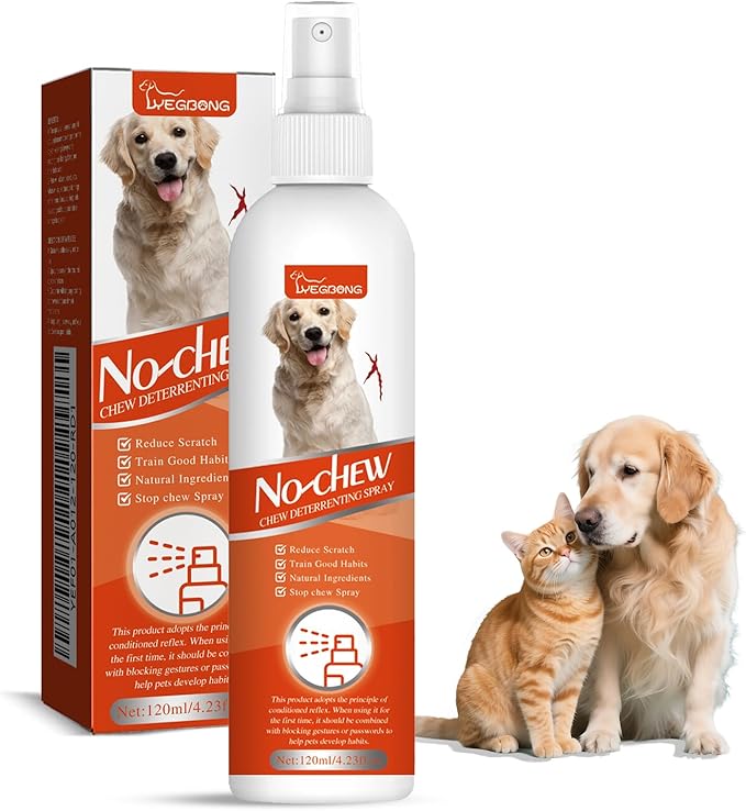 Cat Deterrent Spray - Natural Safe Cat Repellent Indoor and Outdoor, Cat Scratch Deterrent Training Aid for Stop Bad Behavior Like Scratching Furniture, Spraying & Biting - 4.23 oz