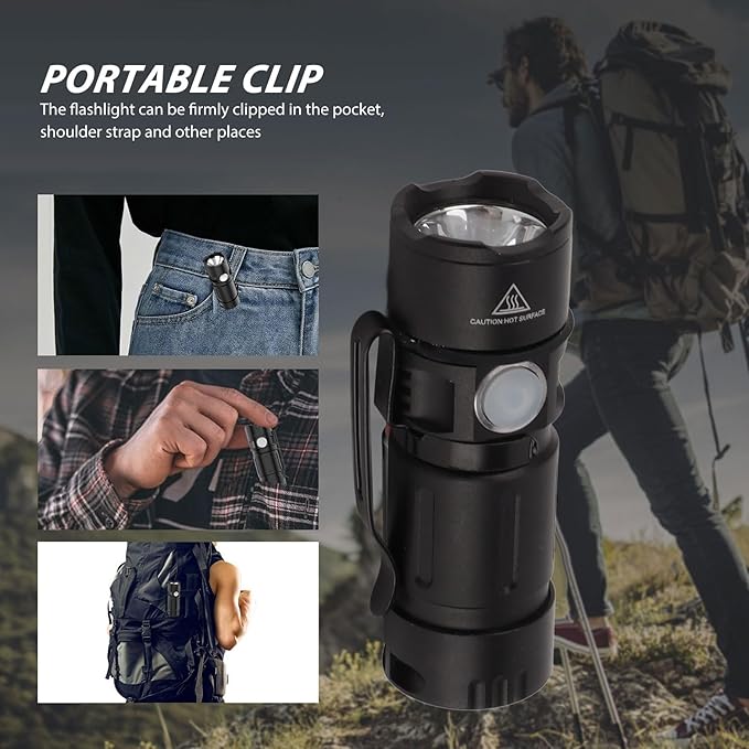 Fafeicy 395nm Black Light Flashlight Multiple Modes Small LED Torch Portable Pet Urine Detectors for Detecting Verifying Currency