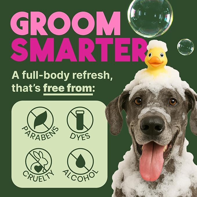 TropiClean Deodorizing Dog Shampoo for Smelly Pets, Professional Dog Shampoo, Long Lasting Odor Control, Puppy Safe, USA Made, Berry Scent, 2.5 Gal