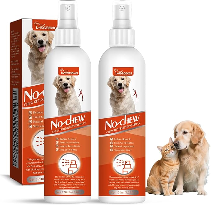 Cat Deterrent Spray - Natural Safe Cat Repellent Indoor and Outdoor, Cat Scratch Deterrent Training Aid for Stop Bad Behavior Like Scratching Furniture, Spraying & Biting - 8.46 oz