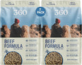 360 Pet Nutrition Freeze-Dried Raw Dog Food – Beef Recipe with Liver & Organs, High Protein with Omega-3s, Fruits, Veggies & Superfoods, Grain-Free, No Filler 2 x 48 oz – Made in USA
