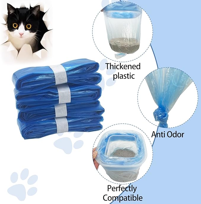 6 Pack Cat Litter Refills Bag,Compatible with Litter Refill Litter Disposal Refill Cartridge Generic Pail Liner Suitable for Genie Original Refill Cartridge Not Included
