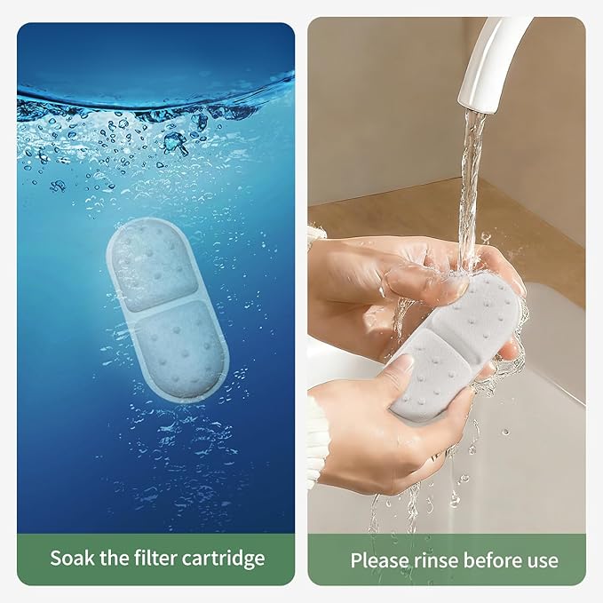 4 Pack Replacement Filters/Sponges - Individually Packaged-Applicable to Cat Water Fountain Stainless Steel 108oz/3.2L, APAUK Automatic Pet Fountain Dog Water Dispenser