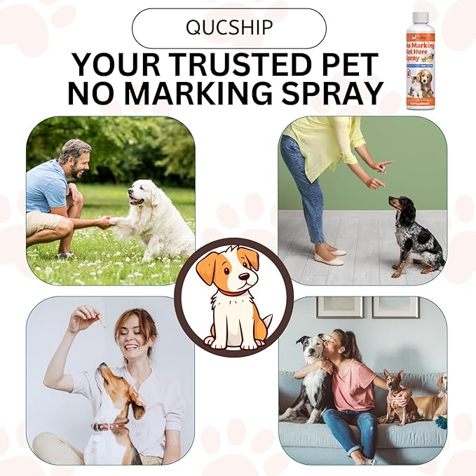Qucship 8oz Stop Your Dog Wrong Marking with This Solution, Keep Your Home Clean with Our Dog Training Spray - no More Marking Spray for Dogs