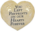 Lily's Home Pet Memorial Stone - Cat or Dog Grave Marker - Durable Waterproof Garden Memorial Stone for Indoor and Outdoor Use - Sympathy Gift for Pet Loss - Heart