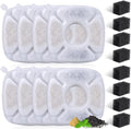 8 Pack Replacement Filters & Sponges Set for 67, 84, 95, 135oz Automatic Pet Fountain, Pet Fountain Replacement Filter, Triple Filtration Cat Water Dispenser Filters for Cats and Dogs