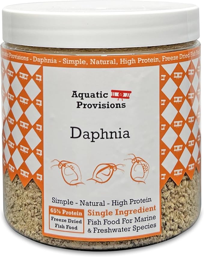 Freeze Dried Daphnia 1 oz, Fish Food for Freshwater and Marine Aquarium Fish, Invertebrates, and Fry
