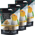 Oven Fresh Bites Natural Baked Treats, All-Natural Bird Treat Parrot Cookies, 4 Oz, Peanut Butter, 3-Pack