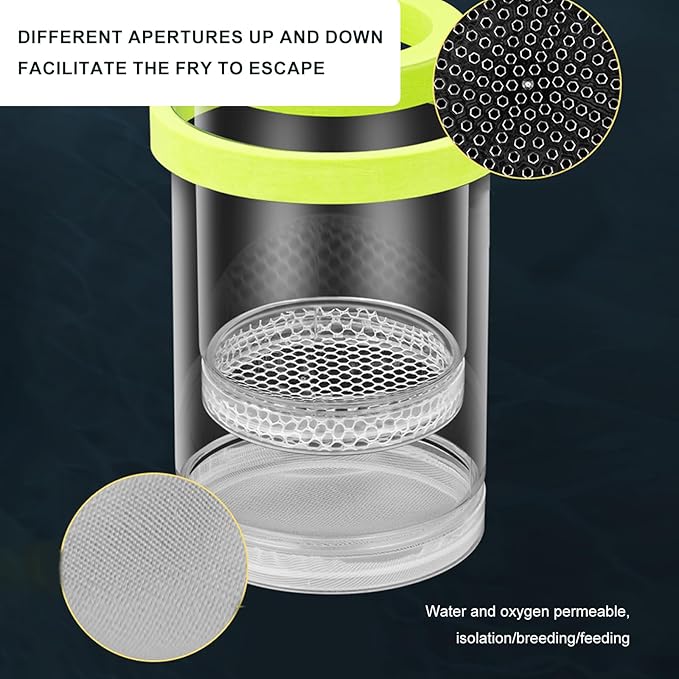 Aquariums Breeding Box Hatchery Shelter House for Guppy Bettafish Clownfishs with Divider Design Floating House 3PCS Bettafish Nursery Tanks