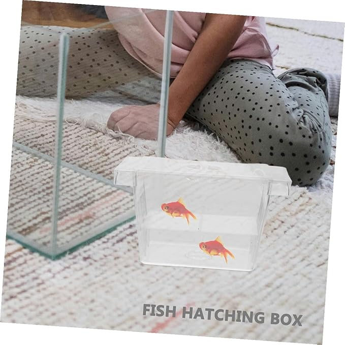 Ciieeo 4pcs Betta Fish Fry Incubator Box Self-Floating Double-Layer Fish Egg Separator Case Plastic Breeding Tank Accessory for Aquarium Fry Hatchery