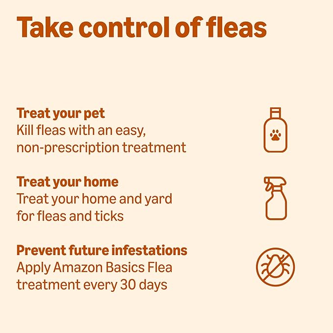 Amazon Basics Topical Flea Treatment for Medium Cats (5-9 Pounds), 6 Count, Packaging May Vary