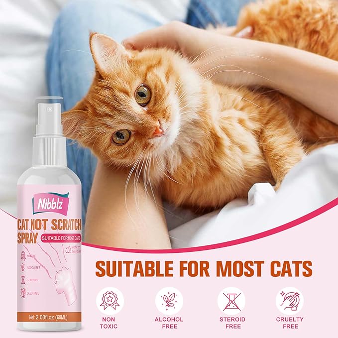 2 Pack Natural Cat Deterrent Spray - Effective Indoor & Outdoor Cat Repellent for Furniture, Couches & Plants